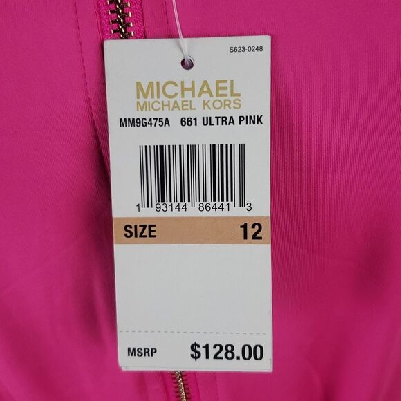 Michael Kors Women's 12 Hot Pink One Piece Swimwear - Picture 12 of 12